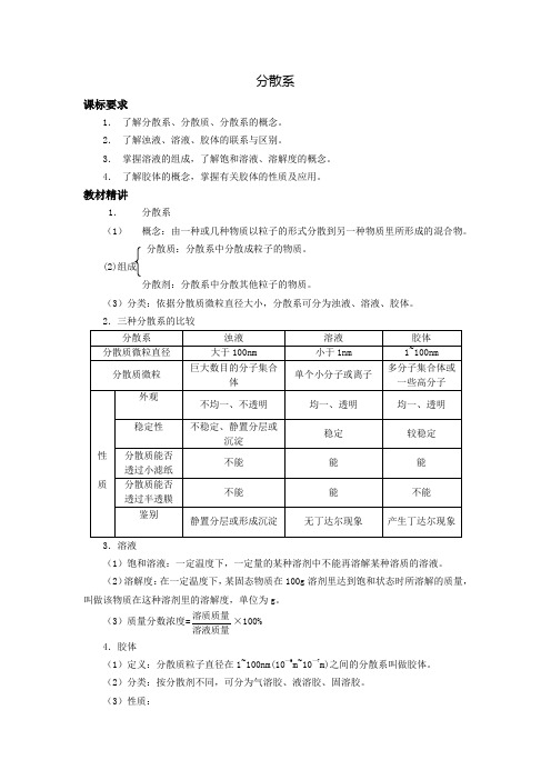 分散系教案