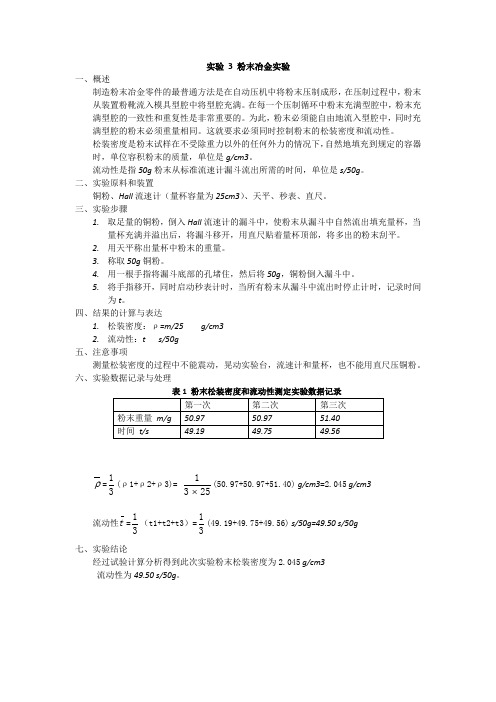 粉末冶金实验