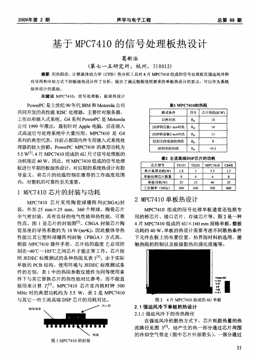 基于MPC7410的信号处理板热设计