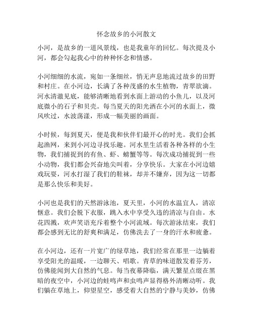 怀念故乡的小河散文