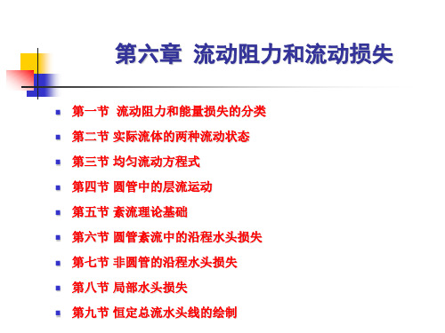 第6章 流动阻力和能量损失