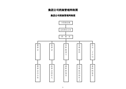 集团公司档案管理网络图