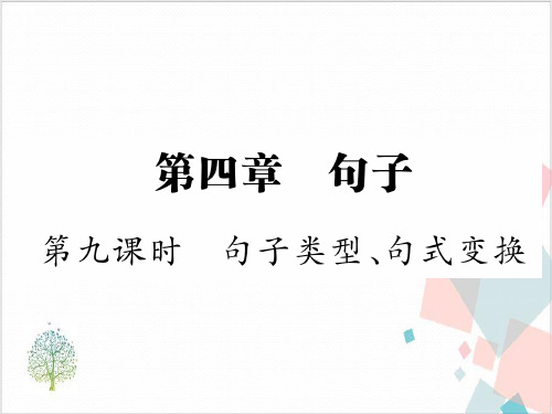 新初语文总复习精讲-句子-句子类型、句式变换-ppt下载