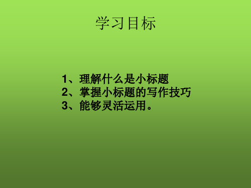 作文指导小标题