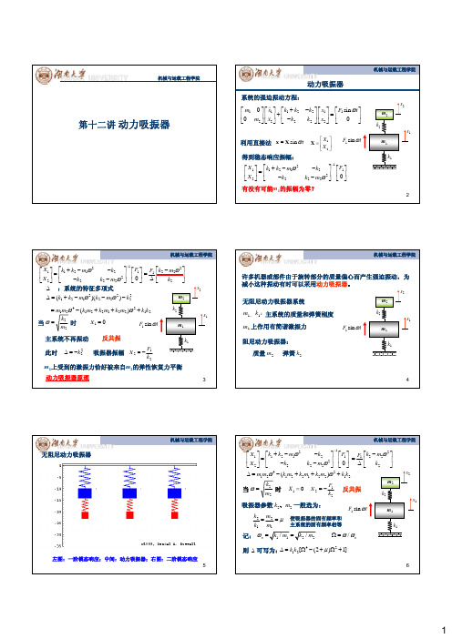 第十二讲—动力吸振器