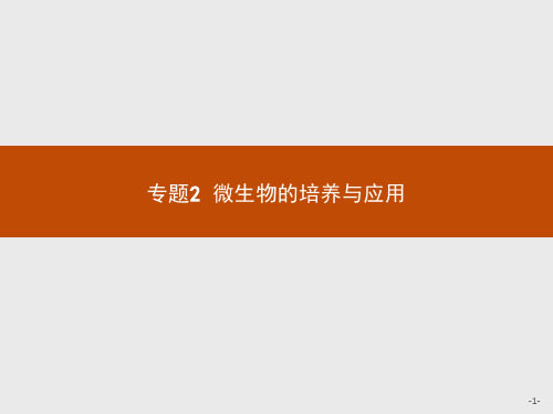 2019-2020学年高中生物人教版选修1课件：2.1微生物的实验室培养 