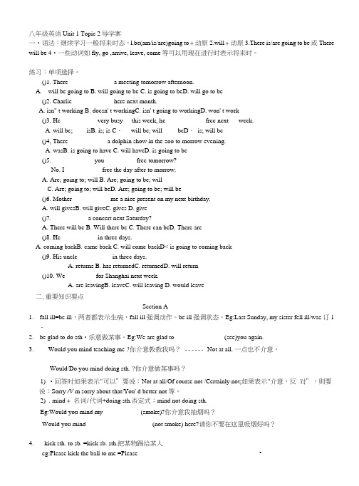 八年级英语Unit1Topic2导学案[宝典].doc