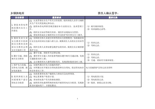 供电所安全责任清单