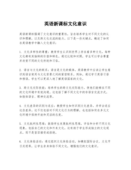 英语新课标文化意识