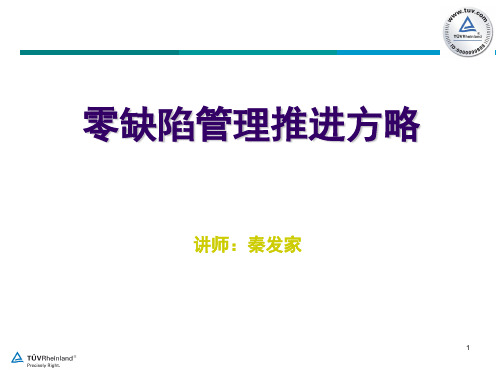 零缺陷管理推进方略