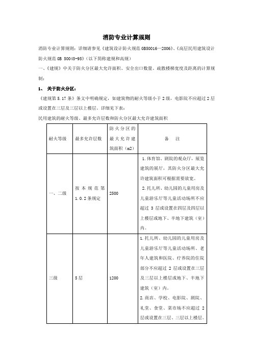 9  消防计算规则