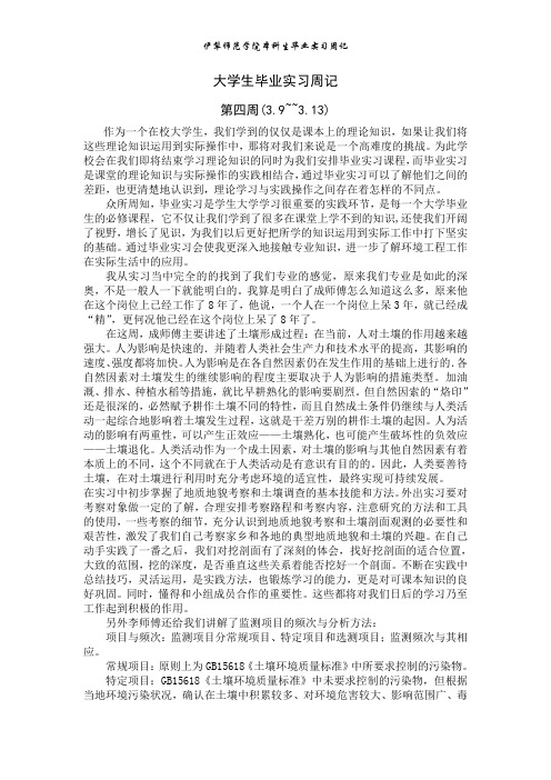 大学生毕业实习周记第四周