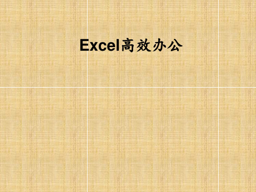 Excel高效办公技巧培训PPT课件