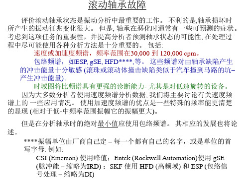 频谱分析-滚动轴承、齿轮和电气故障