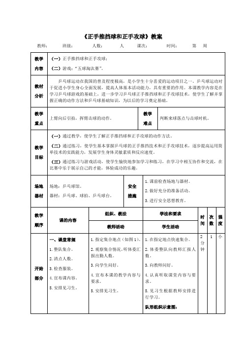 《正手推挡球和正手攻球》教案[2]