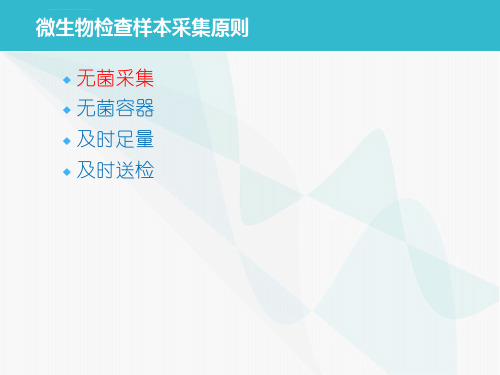 微生物标本的正确采集运送及注意事项ppt课件