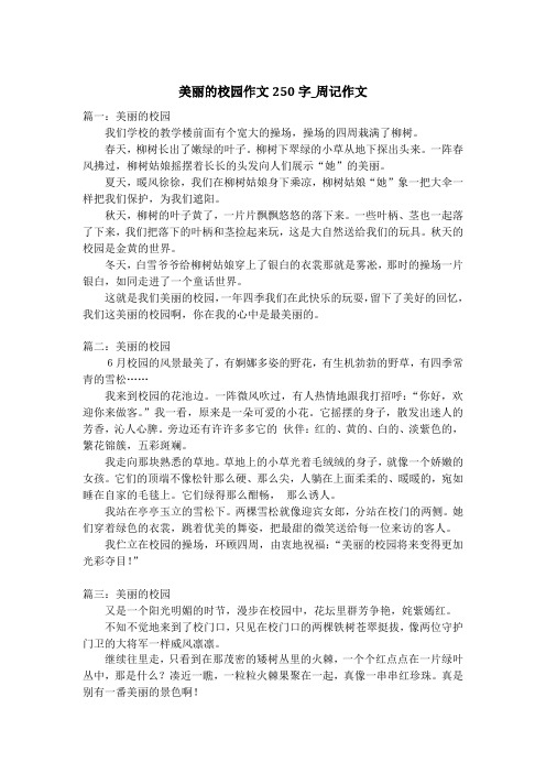 美丽的校园作文250字_周记作文_1