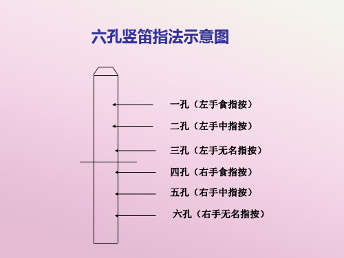 六孔竖笛指法示意图