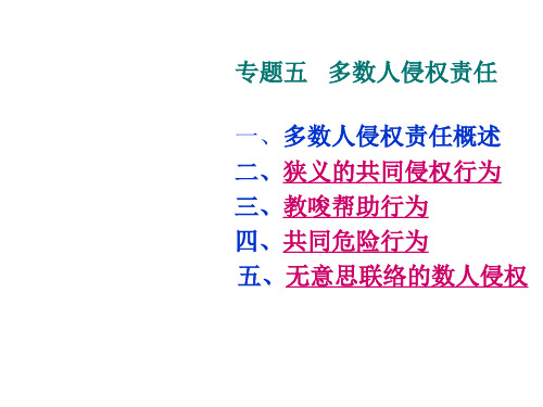 5多数人的侵权责任