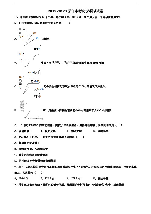 (5份试卷汇总)2020-2021学年西藏拉萨市中考化学预测试题