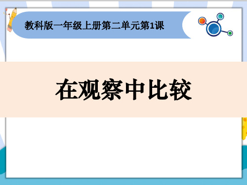 新编教科版小学一年级科学上册《在观察中比较》精品课件