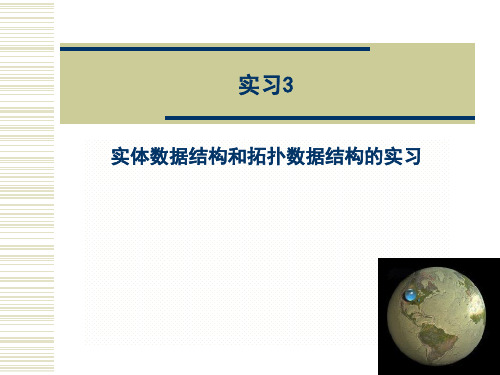 ARCGIS实习课程之实体数据结构和拓扑数据结构的实习