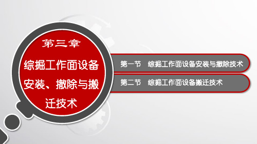 电子课件-《综合机械化掘进工艺(第二版)》-A10-3485 第三章 综掘工作面设备安装、 撤除与搬迁技术