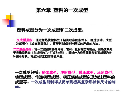 《高分子成型加工》第六章1-挤出成型