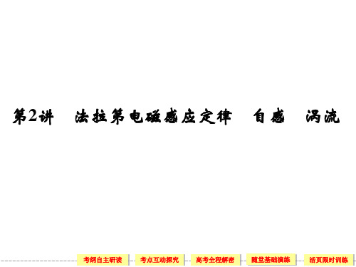 2014届高考物理一轮复习课件(考纲解读+考点探究+高分技巧)：9.2法拉第电磁感应定律 自感 涡流(56ppt)