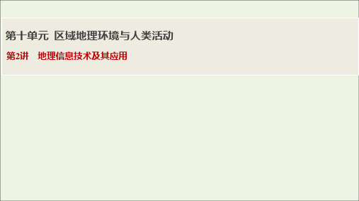 2021高考地理一轮复习第十单元区域地理环境与人类活动第2讲地理信息技术及其应用课件鲁教版.ppt