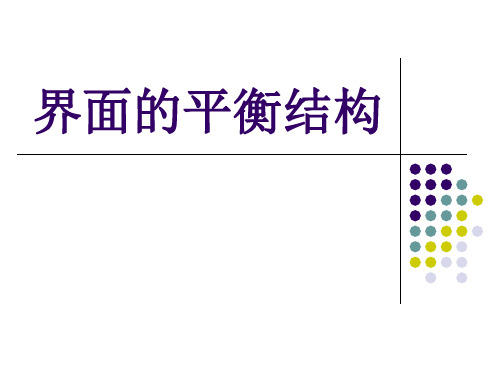 材料制备技术 第四章 界面的平衡结构