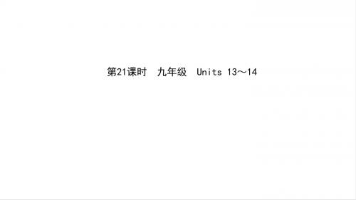 安徽省2019年中考英语总复习教材考点精讲第21课时九全Units13_14课件