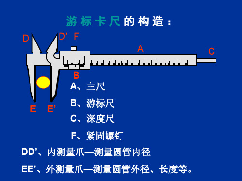 游标卡尺和螺旋测微器的使用方法电流表电压表读数