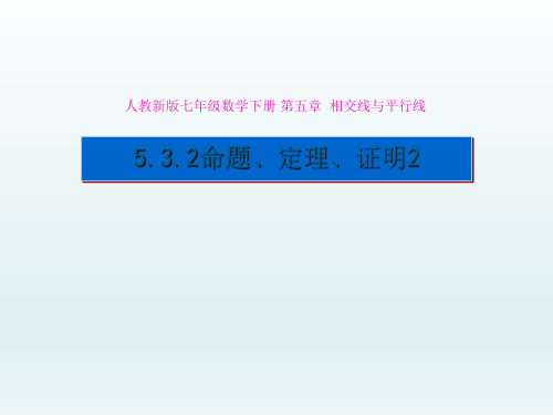 人教版数学七年级下册5.3.2命题、定理、证明2课件_2(共13张PPT)