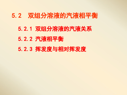 化工原理.双组分溶液的汽液相平衡