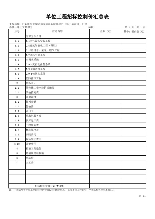 广东医科大学附属医院海东院区项目(施工总承包)门急诊楼—地上安装部分