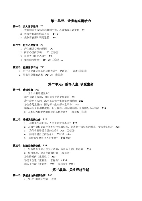 初二政治复习