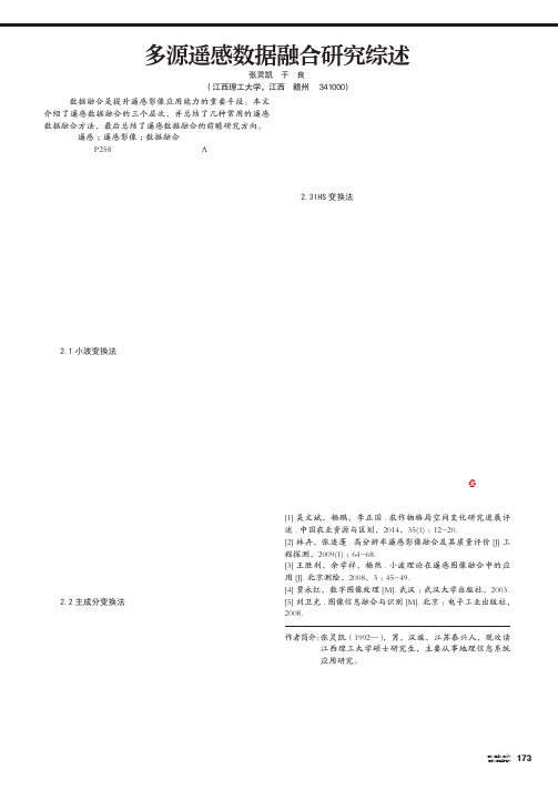 多源遥感数据融合研究综述