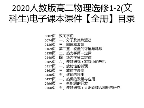 2020人教版高二物理选修1-2(文科生)电子课本课件【全册】