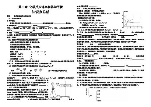 第二章 化学反应速率和化学平衡知识点总结