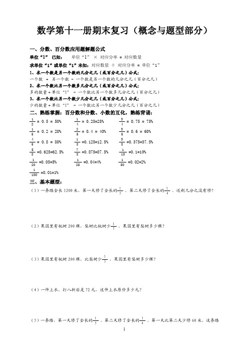 苏教版六年级上册数学易错题重点题综合