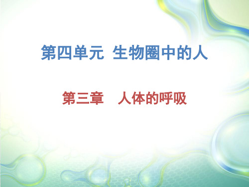 2020届广东省人教版中考必备生物复习第三章(1)