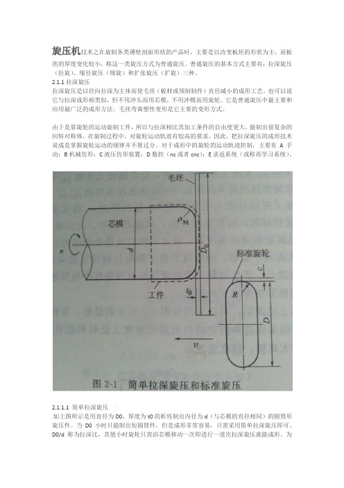 旋压机技术之旋压成型的基本方式拉深旋压