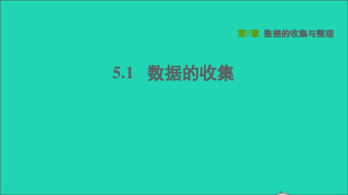 七年数学上册 第5章 数据的收集与整理51数据的收集习题课件沪科版