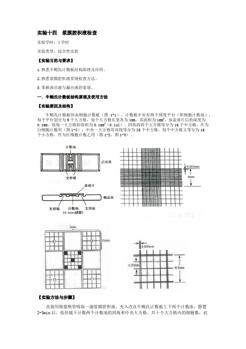 诊断实验浆膜腔积液检查