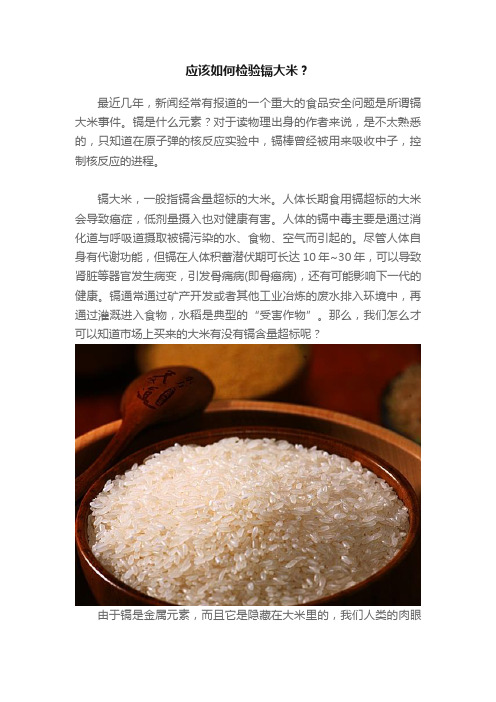 应该如何检验镉大米？