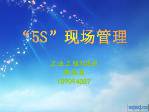 基础工业工程--“5S”管理教程