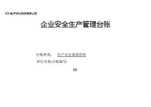 XX有限公司生产安全事故管理台账(2024年).docx