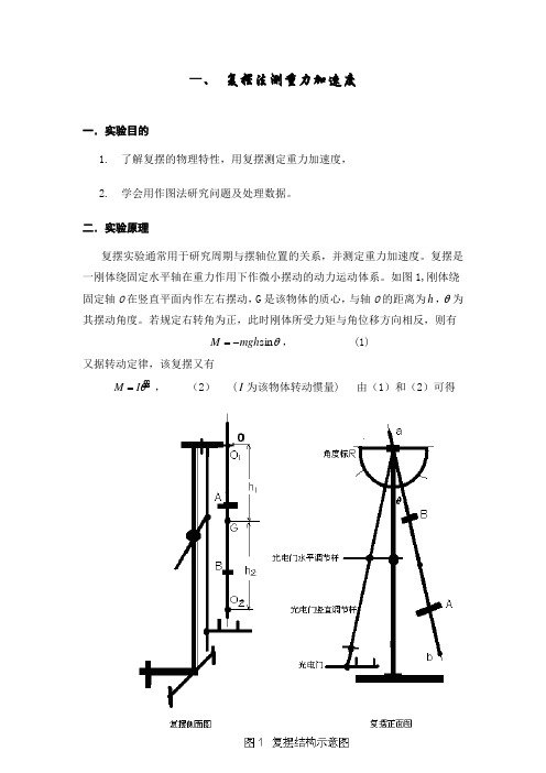 测量重力加速度实验报告