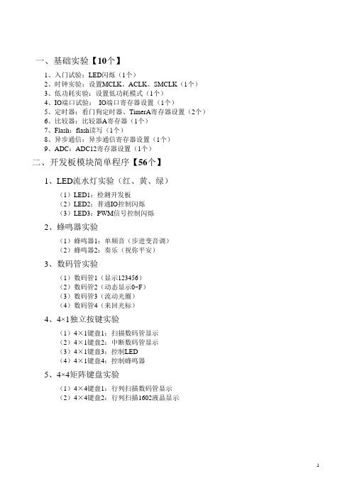 msp430单片机程序(LT-1B_Programs)